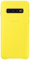 Samsung Galaxy S10 Leather Cover Geel