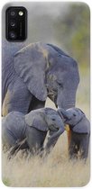 ADEL Siliconen Back Cover Softcase Hoesje voor Samsung Galaxy A41 - Olifant Familie