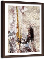 Foto in frame Abstracte surfer, 80x120, beige, Premium print