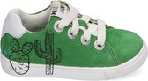 Bunnies JR Lucien Louw Jongens Lage Sneakers - Groen - Nubuck - Veters