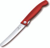 Couteau à tomates pliable Swiss Classic de Victorinox - 11 cm - Cartel - Rouge
