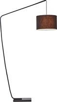 BRILJANT Daria gebogen vloerlamp 2,1 m zwarte binnenverlichting, staande lampen, bogen | 1x A60, E27, 40W, geschikt voor normale lampen (niet inbegrepen) | A ++ | Met voetschakelaar