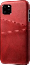 GadgetBay Lederen Portemonnee Wallet iPhone 11 Pro hoesje - Rood Bescherming