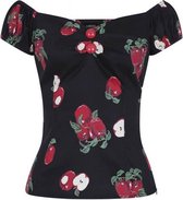 Collectif Dolores Apple 50's Top Zwart