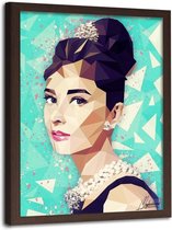 Foto in frame , Audrey Hepburn  4, Filmster , 70x100cm , multikleur , premium print