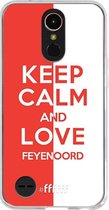 6F hoesje - geschikt voor LG K10 (2017) -  Transparant TPU Case - Feyenoord - Keep calm #ffffff