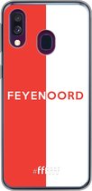 6F hoesje - geschikt voor Samsung Galaxy A50 -  Transparant TPU Case - Feyenoord - met opdruk #ffffff