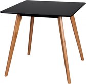 Nancy's Evanston Eetkamertafel - Eettafel - Keukentafel - Mat Zwart - MDF - 80x80x75 cm