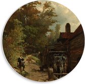 Forex Wandcirkel - Oude meesters - Jacob van Ruisdael, Albert Gerard Bilders, 1864 - 30x30cm Foto op Wandcirkel (met ophangsysteem)