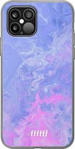 6F hoesje - geschikt voor iPhone 12 Pro - Transparant TPU Case - Purple and Pink Water #ffffff