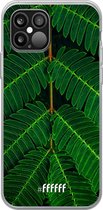 iPhone 12 Pro Max Hoesje Transparant TPU Case - Symmetric Plants #ffffff