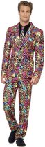 Smiffy's - Feesten & Gelegenheden Kostuum - Neon Chique Herenkostuum - Man - Multicolor - XL - Carnavalskleding - Verkleedkleding