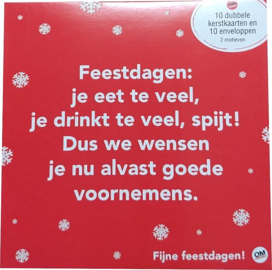 Kaarten - Kerst - Omdenken - Versie 6 - 10st.