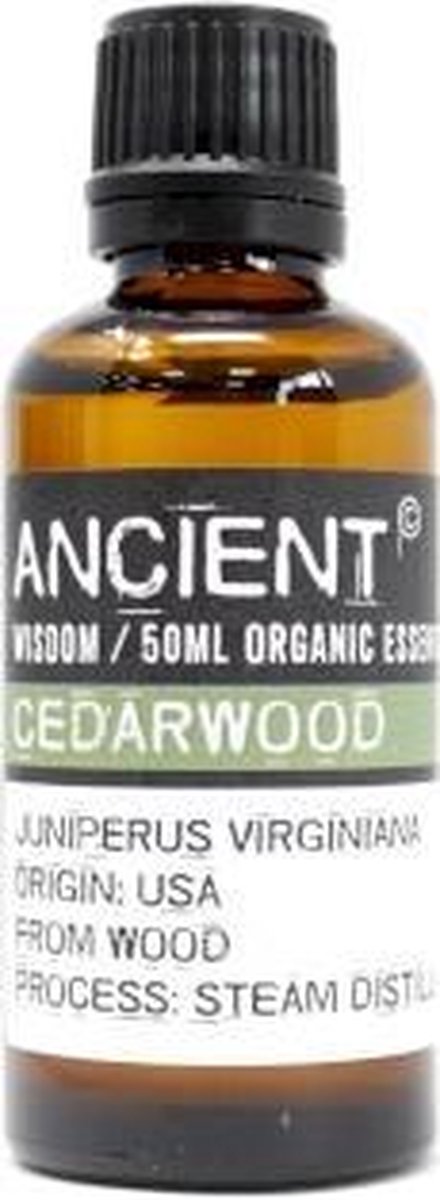 Goedkoopste Biologische Etherische Olie Cederhout - 50ml - Essentiële Oliën - Aromatherapie - Essentiële Cederhout Olie