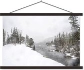 Sweet Living Poster - Snowy Forest - 0 X 0 Cm - Zwart En Wit