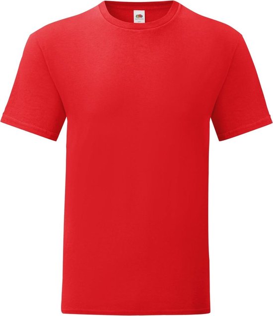 Fruit Of The Loom Heren Iconisch T-shirt (Rood)