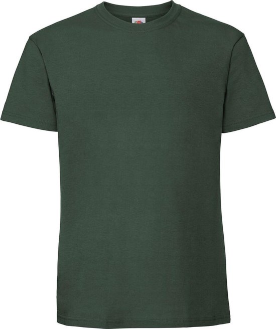 Fruit Of The Loom Mens Ringgesponnen Premium Tshirt (Bottle Groen)