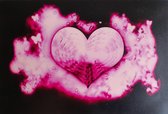 LED - T-shirt - Equalizer - Roze - Heart - S