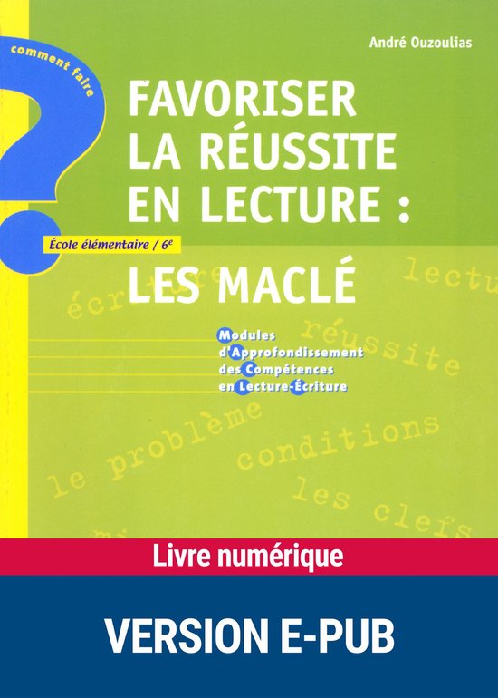 Comment faire ? - EPUB Favoriser la réussite en lecture - cover