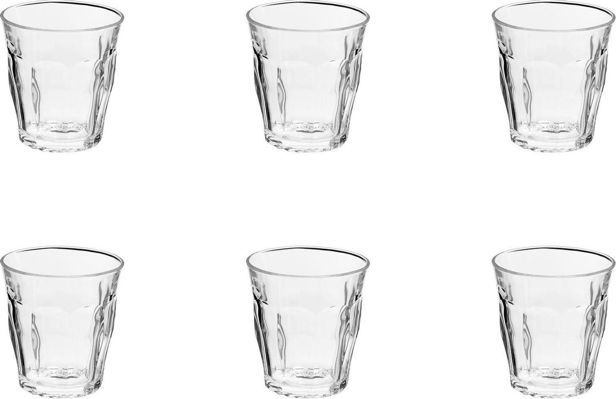 Duralex Picardie Waterglas 250ml - 6 stuks - Transparant Gehard glas - Duralex