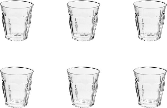 Duralex Picardie Waterglas 250ml - 6 stuks - Transparant Gehard glas