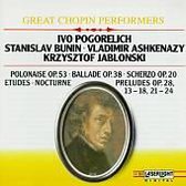 Chopin: Polonaise Op. 53; Ballade Op. 38; Scherzo Op. 20; Etudes; Nocturne; Preludes Op. 28 Nos. 13-18, 21-24