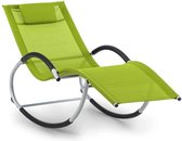 Blumfeldt Westwood Rocking Chair schommelstoel , verandert tuin, terras of balkon in een oase van ontspanning , groen