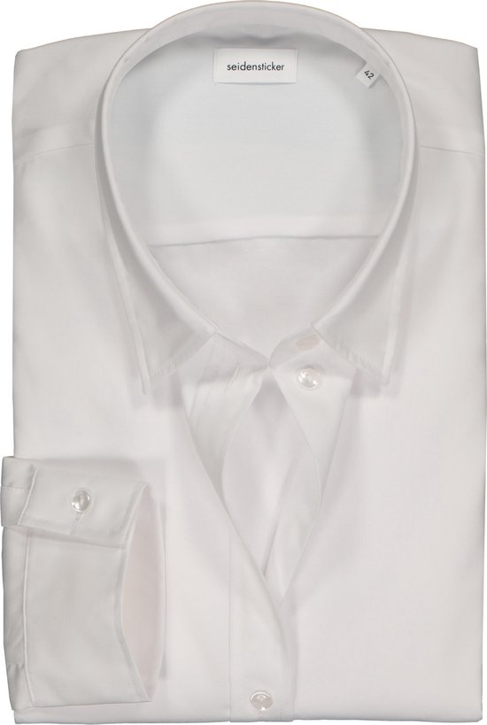 Seidensticker dames blouse regular fit - wit -  Maat: