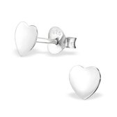 Aramat jewels ® - 925 sterling zilveren oorbellen hart 6mm