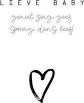 Ansichtkaart met envelop - A6 - 10x15cm - Zwart Wit - Geboorte - Baby - 2 stuks