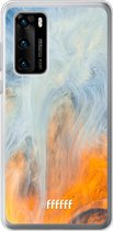 Huawei P40 Hoesje Transparant TPU Case - Fire Against Water #ffffff