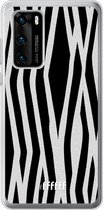 Huawei P40 Hoesje Transparant TPU Case - Zebra Print #ffffff