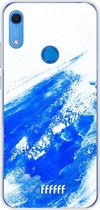 Huawei Y6s Hoesje Transparant TPU Case - Blue Brush Stroke #ffffff