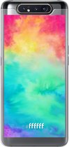 Samsung Galaxy A80 Hoesje Transparant TPU Case - Rainbow Tie Dye #ffffff