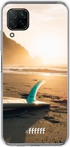 Huawei P40 Lite Hoesje Transparant TPU Case - Sunset Surf #ffffff