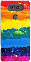 LG V20 Hoesje Transparant TPU Case - Rainbow Canvas #ffffff