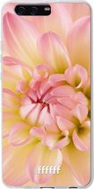 Huawei P10 Plus Hoesje Transparant TPU Case - Pink Petals #ffffff