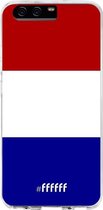 Huawei P10 Hoesje Transparant TPU Case - Nederlandse vlag #ffffff