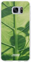 Samsung Galaxy S7 Hoesje Transparant TPU Case - Leaves Macro #ffffff