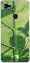 Google Pixel 3 XL Hoesje Transparant TPU Case - Leaves Macro #ffffff