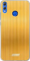 Honor 8X Hoesje Transparant TPU Case - Bold Gold #ffffff