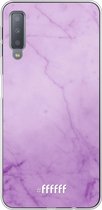 Samsung Galaxy A7 (2018) Hoesje Transparant TPU Case - Lilac Marble #ffffff