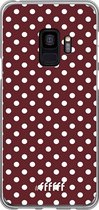 Samsung Galaxy S9 Hoesje Transparant TPU Case - Burgundy Dots #ffffff