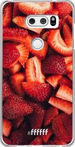 LG V30 (2017) Hoesje Transparant TPU Case - Strawberry Fields #ffffff