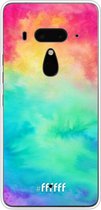 HTC U12+ Hoesje Transparant TPU Case - Rainbow Tie Dye #ffffff