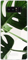 Samsung Galaxy Note 8 Hoesje Transparant TPU Case - Tropical Plants #ffffff