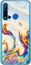 Huawei P20 Lite (2019) Hoesje Transparant TPU Case - Bubble Texture #ffffff