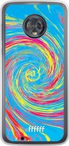 Motorola Moto G6 Hoesje Transparant TPU Case - Swirl Tie Dye #ffffff