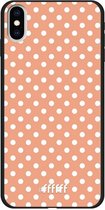 iPhone Xs Max Hoesje TPU Case - Peachy Dots #ffffff