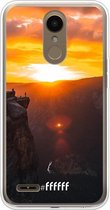 LG K10 (2018) Hoesje Transparant TPU Case - Rock Formation Sunset #ffffff